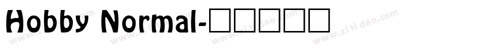 Hobby Normal字体转换
